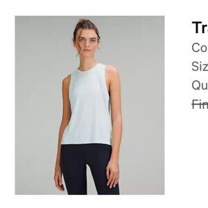 Lululemon Athletica Train to be Tank Top Size 4 Powder Blue